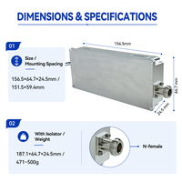 Module anti-drone GaN 100-400 MHz 200-400 MHz 300-600 Hz 100 W sans isolateur, puissance de sortie élevée pour anti-UAV