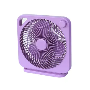 TUVus 9 Inch 30W Strong Wind 3 Fan Speed Portable Indoor Air Cooling Fan Plastic Home AC Electric Table Square Smart Box Fan
