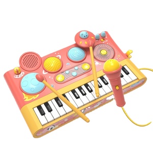 Clavier électronique et batterie 3 en 1, jouet musical, microphone, clavier de piano en plastique pour enfants - Product Image 1