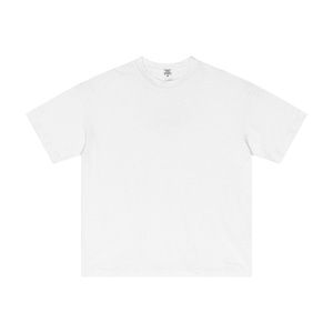 T-shirt tricoté personnalisé de couleur unie pour homme, 100 % coton, décontracté, à manches courtes, coupe classique, respirant, anti-plis, été - Product Image 2