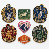 Écussons brodés personnalisés, ensemble de blasons fantastiques avec des motifs de cerf, de lion, de hibou et de serpent pour vestes, sacs et costumes AWELLS