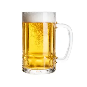400ml givré personnalisé isolé voyage congelable Oktoberfest chope à bière en verre avec poignée Logo de vente en gros