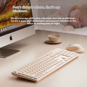 Silent Lightweight <span class=keywords><strong>Wireless</strong></span> <span class=keywords><strong>Keyboard</strong></span> Mouse Set LED Hintergrund beleuchtete USB-Verbindungs schere für Office Business Laptop Kassierer Neu - Product Image 5