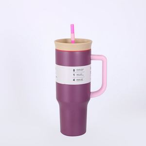 Cross-border 304 Stainless Steel Insulated <b>Large</b>-capacity 40oz Car <b>Mug</b> Handle Straw Custom logo Modern Students Drinkware - Product Image 4