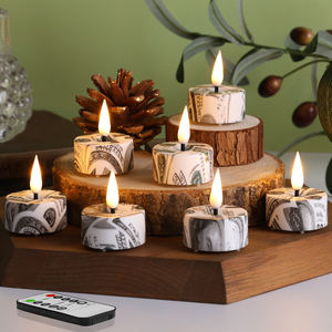 Set di 12 Luci <span class=keywords><strong>LED</strong></span> a Batteria con Fiamma 3D Realistica di Mermei, Telecomando Incluso, per Matrimoni, Compleanni, Natale e Decorazioni Domestiche - Product Image 3