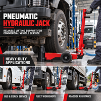 Cric hydraulique pneumatique robuste pour le levage de bus, remorques, camions et véhicules utilitaires