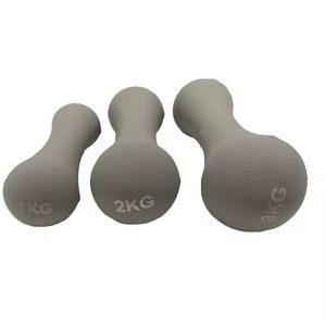 Gimnasio Silicona Fitness Barras Pesas de mano Fitness Gris 2KG Mancuerna suave para Yoga Pilates Culturismo/Ejercicio de entrenamiento de fuerza - Product Image 1