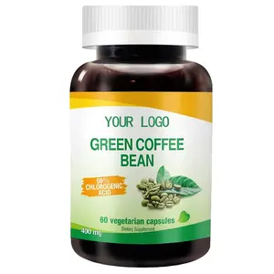 Haccp功能食品膳食补充剂OEM ODM绿色咖啡提取物胶囊50% 绿原酸天然抗氧化剂