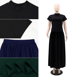 Y10601 Set Estivo Personalizzato: Elegante T-shirt a Maniche Corte con Collo Tondo e Gonna Lunga <span class=keywords><strong>Maxi</strong></span>, Completo Due Pezzi per Donna - Product Image 6