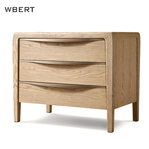 RH Armoire de rangement pour chambre à coucher en bois massif de style traditionnel américain de luxe Table de chevet élégante pour villa pour meubles de maison - Product Image 4