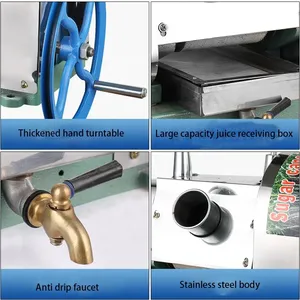 Home Commercial Portable Suger Cane <b>Juice</b> Machine Sugar Cane Pressing Sugarcane Juicer <b>Extractor</b> Machine Extracting Squeezing - Product Image 4