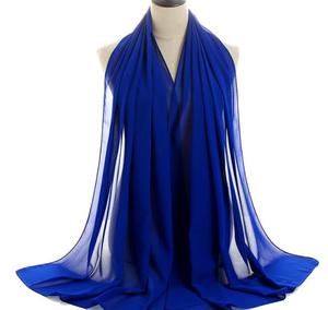 Écharpe musulmane en mousseline de soie douce de haute qualité, hijab, grande taille 180*75cm, mode printemps/automne/hiver - Product Image 6