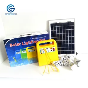 Solar Power Generator 10W with Radio and LED Lamp for Indoor Home Use Portable Rechargeable Mini 12v DC CE Green Technology PWM