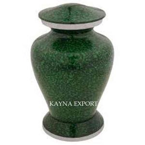 La urna de recuerdo de metal con acabado de mármol verde más popular para uso funerario, pedido a granel personalizado para Baby Memorial - Product Image 1