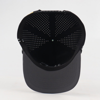 Casquette de golf OEM imperméable à 5 panneaux bicolore, perforée, avec fermeture snapback, style baseball, avec cordon, de qualité supérieure, avec logo personnalisé pour hommes et femmes