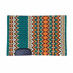 Manta de sillín de lana Premium para jinetes de caballos occidentales Almohadilla forrada de polialgodón de larga duración para eventos de trabajo de Rancho y Rodeo - Product Image 1