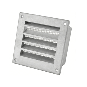 Rejilla de Ventilación Cuadrada de Aluminio Fundido de 150 mm, Rejilla de Ventilación para Pared Exterior con Malla Antiinsectos Integrada - Product Image 3