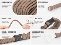 Großhandel 100ft 550 Reflektierende Paracord-Abspannleine Geringe Mindestbestellmenge 7-Strang Nylon Tarnfarben Zelt-Windseil Camping-Plane Wandern
