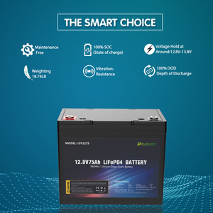 แบตเตอรี่ลิเธียมไอออนแบบชาร์จได้ 12V 75Ah พร้อมเซลล์แบบปริซึม 4S1P และ BMS DL-1275 แบตเตอรี่ 12v 75ah - Product Image 1