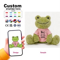 Peluche grenouille personnalisée, jouet en peluche sur mesure, certifié CE CPC, animaux en peluche haut de gamme, logo de marque personnalisé