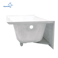 Baignoire autoportante rectangulaire en acrylique, design moderne, blanche, pour salle de bain et alcôve
