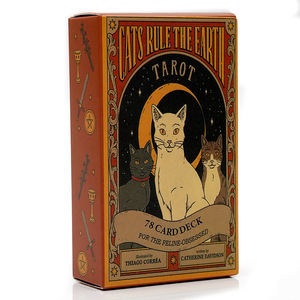 Baraja de Cartas de <span class=keywords><strong>Tarot</strong></span> y Oráculo con Esquinas Cuadradas y Borde Dorado Personalizado, Impresión de Logotipo Personalizado, Material de Papel, Empaque Plano - Product Image 2