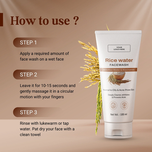 Gel de Agua de Arroz para Lavado Facial, Limpia Profundamente, Hidrata, Ilumina la Piel, Promueve el Antienvejecimiento, Calma, Mejora la Salud de la Piel, para Todo Tipo de Piel - Product Image 2