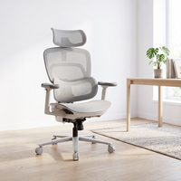 Chaise de bureau ergonomique en maille avec dossier réglable, soutien lombaire multi-positions et accoudoirs 4D ajustables pour hôtel et chambre
