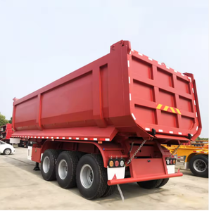 Semi-remorque benne arrière en acier <span class=keywords><strong>de</strong></span> 80-100 tonnes, 4 essieux, avec vérin hydraulique pour le <span class=keywords><strong>transport</strong></span> <span class=keywords><strong>de</strong></span> minerai et <span class=keywords><strong>de</strong></span> marchandises en vrac, provenance Chine - Product Image 3