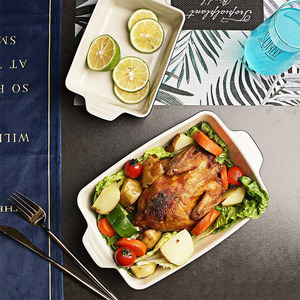 Ensemble d'ustensiles de cuisson en céramique, plats de cuisson rectangulaires pour la cuisine, la cuisine, le gâteau, le dîner, le banquet et l'utilisation quotidienne - Product Image 4