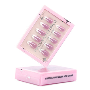 <span class=keywords><strong>Uñas</strong></span> postizas <span class=keywords><strong>elegantes</strong></span> de estilo francés con revestimiento para <span class=keywords><strong>uñas</strong></span> <span class=keywords><strong>cortas</strong></span> en forma de almendra, ideales para manicura <span class=keywords><strong>y</strong></span> pedicura, 30 unidades - Product Image 4