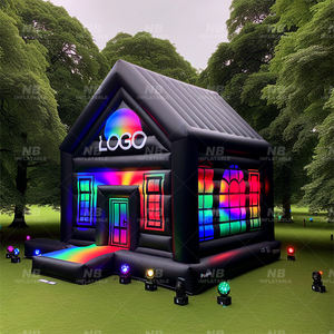 Tienda de club nocturno móvil con luz de <span class=keywords><strong>discoteca</strong></span> negra de grado comercial, tienda inflable para fiesta, club nocturno inflable para fiesta - Product Image 1