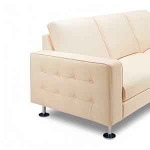 Canapé 2 places en cuir blanc haut de gamme, design moderne, assise profonde, mobilier de luxe pour salon de villa et maison, vente en gros - Product Image 4