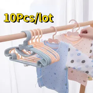 10pcs Portable Children Coats Storage Closet Organizer Baby Display Hangers Windproof Kids Clothes Hanger Racks