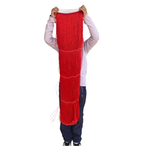 Frange in Tessuto di Seta Poliestere Lucido di Alta Qualità, 150cm 59 Pollici, Extra Lunghe e Sottili per Decorazioni di Abiti di Lusso - Product Image 4