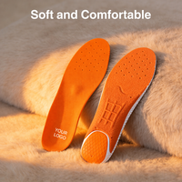 Semelles intérieures double couche en EVA absorbant les chocs avec base antidérapante Pebble Grip, coussin sportif personnalisé avec logo pour la course et le basketball