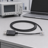 Câble de débogage série USB vers RJ12 6P6C FTDI FT232, cordon adaptateur 1,8 m, pinout personnalisé pour équipement, vente en gros, approvisionnement en vrac