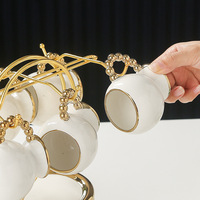 Ensemble tasse et assiette à café de style européen, luxe léger et tendance, tasse créative élégante et raffinée, ensemble de tasses à thé et à café pour la maison