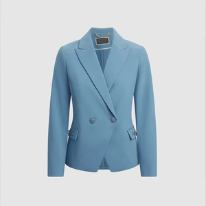 Chaqueta de Traje de Sarga con Cinturón Versátil para Mujer, Tejido Sólido, Nueva Moda de Invierno 2025 - Product Image 1