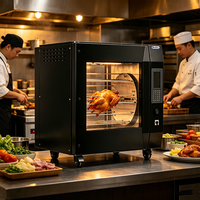 Four à poulet rotatif automatique pour supermarché