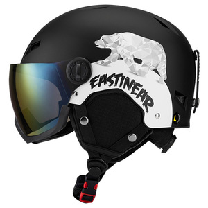 Casco <span class=keywords><strong>de</strong></span> Esquí y Snowboard Eastinear para Adultos con Visera Integrada, Diseño <span class=keywords><strong>de</strong></span> Gato <span class=keywords><strong>de</strong></span> Dibujos Animados, Material PC/EPS, Dial Ajustable - Product Image 1