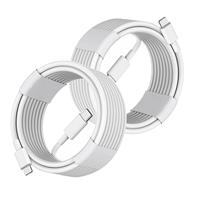 Câble USB Type-C vers Lightning personnalisé à charge rapide 2M avec conducteur en cuivre pur pour téléphones 8 broches, appareils photo, ordinateurs et imprimantes (Métal)