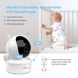 Moniteur Bébé Vidéo 5 Pouces avec Caméra, Vision Nocturne Infrarouge, Audio Bidirectionnel, Mode ÉCO, Batterie 3000 mAh et Rotation à 355 Degrés - Product Image 2