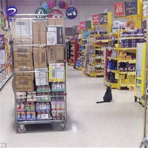 <span class=keywords><strong>Cage</strong></span> à roulettes pour marchandises en fil métallique, structure robuste, transport logistique, facile à déplacer - Product Image 5