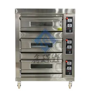 Commercial bakery gas oven 3/4 Deck Gas Pizza Bakery Oven / Gas Convection Oven