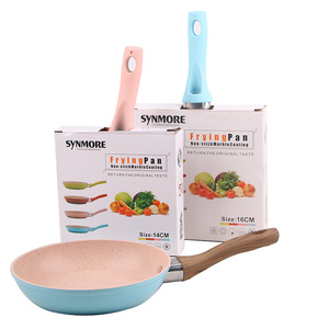 <b>Mini</b> Non-Stick Frying Pan 12Cm 14Cm 16Cm Pink Round For Eggs Induction And Open Flame Use - Product Image 3