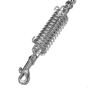 <span class=keywords><strong>Heavy</strong></span> <span class=keywords><strong>Duty</strong></span> Gold Cuban Curb Link Kette 14mm Edelstahl Hund Sicherheits leine Puffer Feder Echtes Leder Griff Hunde leine - Product Image 6