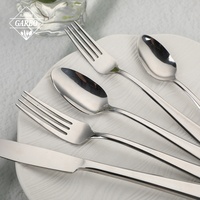 Meilleures ventes américaines : Ensemble de couverts argentés en acier inoxydable 430 (couteau de table, fourchette, cuillère), 20 pièces, pour la vente en gros