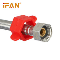 Tuyau de douche flexible tressé IFAN 1/2 pouce en acier inoxydable avec insert et écrou en laiton