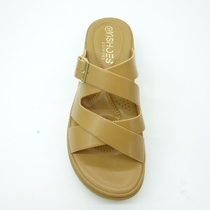 2025 Mùa Hè Dép Đi Trong Nhà Của Phụ Nữ Giày Chéo Thiết Kế Đôi Ngực Nút Thời Trang Giày PU Trên PU Đế Ngoài Cho Cả Hai Ngoài Trời - Product Image 4